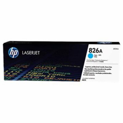 HP 826A Cyan LJ Toner Cart, CF311A (31,500 pages)