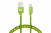 Swissten Datový Kabel Textile Usb / Usb-C 1,2 M Zelený