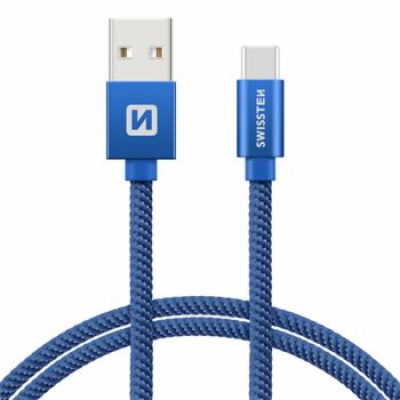 Swissten Datový Kabel Textile Usb / Usb-C 2,0 M Modrý