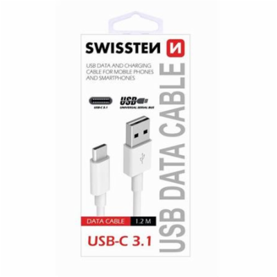 Swissten Datový Kabel Usb / Usb-C Bílý 1,5 M (7Mm)