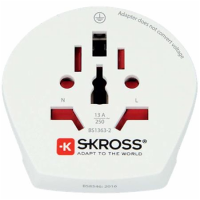 SKROSS cestovní adaptér Europe pro cizince v ČR, typ E/F