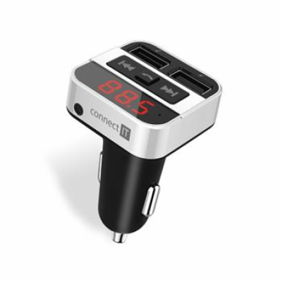 CONNECT IT InCarz Bluetooth transmitter, 2x USB 3,1A, stř...