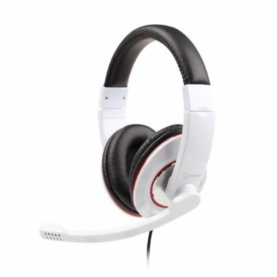 Gembird Sluchátka s mik MHS-001 Gaming glossy white