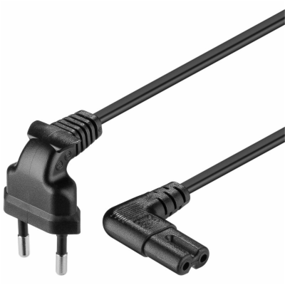 PREMIUMCORD Kabel síťový 230V k magnetofonu se zahnutými ...