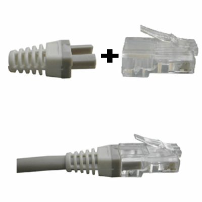 DATACOM Manžetka pro plug RJ45 šedá/bílá (100ks)