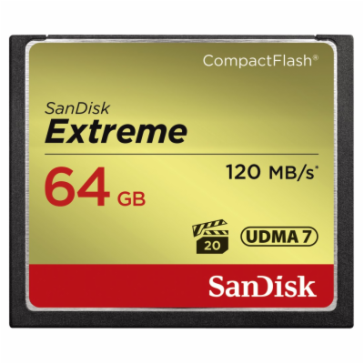 SanDisk Compact Flash 64GB Extreme (R:120/W:85 MB/s) UDMA7