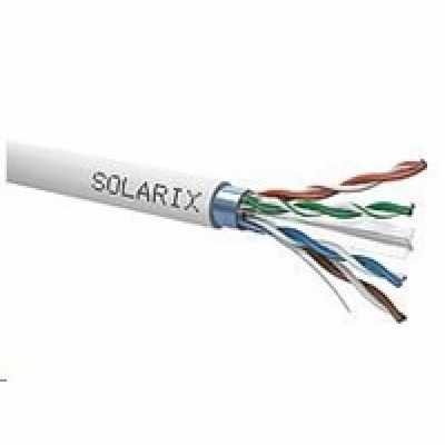 Instalační kabel Solarix FTP, Cat6, drát, PVC, cívka 500m...