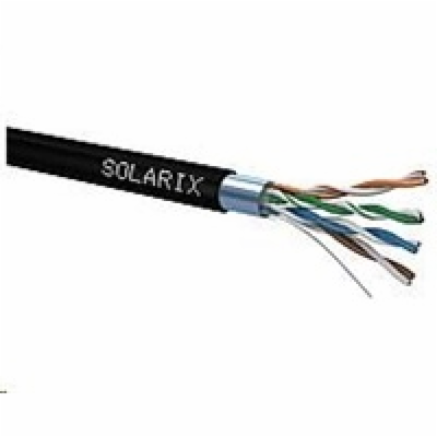 Solarix Kabel SXKD-5E-FTP-PE drát c5e  venkovní, 305m