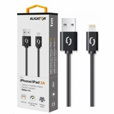 ALIGATOR Datový kabel 2A, Lightning černý