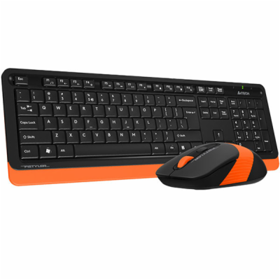 A4tech FG1010 FSTYLER set bezdr. klávesnice + myši, oranž...