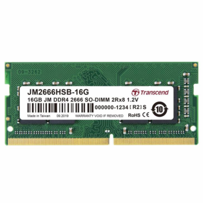 Transcend paměť 16GB (JetRam) SODIMM DDR4 2666 2Rx8 CL19