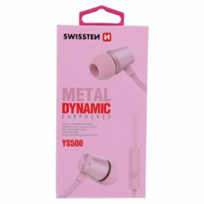 Swissten Sluchátka Earbuds Dynamic Ys500 Růžovo/Zlaté