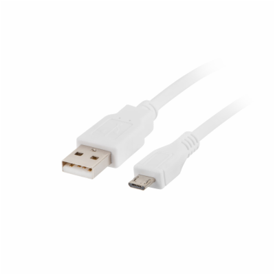 LANBERG Micro USB (M) na USB-A (M) 2.0 kabel 1m, bílý