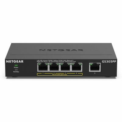 NETGEAR GS305PP NETGEAR 5PT POE/POE+ GIGE UNMANAGED SWITCH