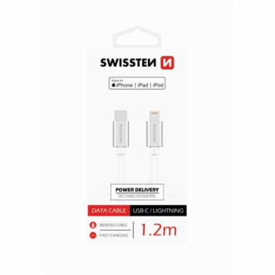 Swissten Datový Kabel Textile USB-C / Lightning Mfi 1,2 M...