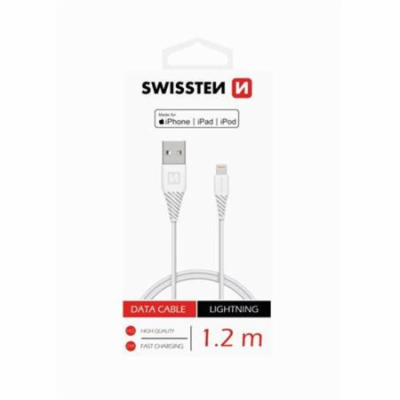 Swissten Datový Kabel Tpe Usb / Lightning Mfi 1,2 M Bílý