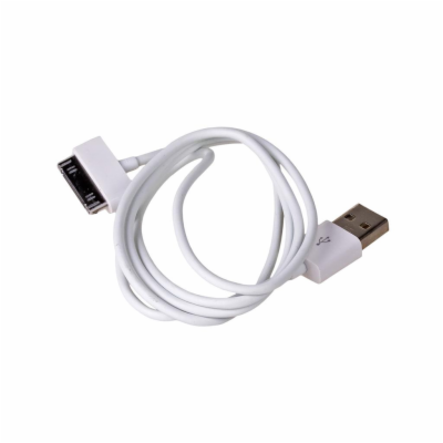 Akyga kabel USB-Apple 30-pin 1.0m/bílá