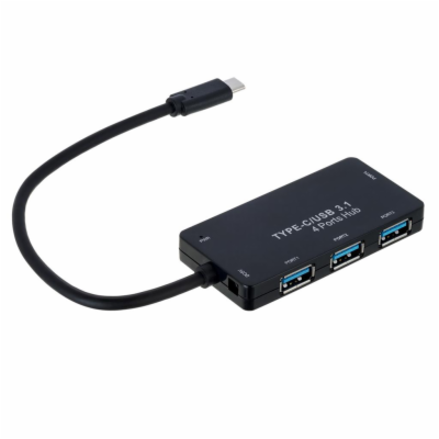 Akyga hub USB type C/USB 3.1 4-portABS/20 cm