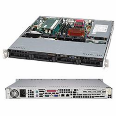 SUPERMICRO 1U chassis 4x 3,5" HS SAS/SATA, 350W (80PLUS P...