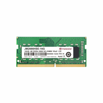 Transcend paměť 16GB (JetRam) SODIMM DDR4 2666 1Rx8 CL19