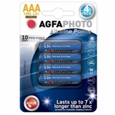 AgfaPhoto Power alkalická baterie 1.5V, LR03/AAA, 4ks 