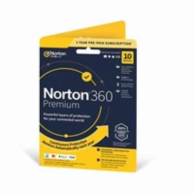 NORTON 360 PREMIUM 75GB +VPN 1 uživatel pro 10 zařízení n...