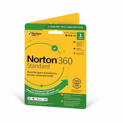 NORTON 360 STANDARD 10GB + VPN 1 uživatel pro 1 zařízení ...