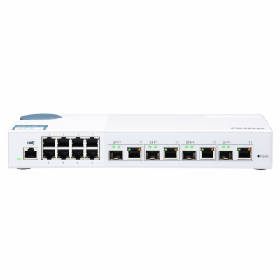 QNAP řízený switch QSW-M408-4C (12 portů: 8x Gigabit port...