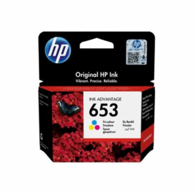 HP 653 originální inkoustová kazeta tříbarevná 3YM74AE HP...