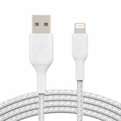 Belkin CAA002bt2MWH oplétaný USB-A - Lightning, 2m, bílý ...