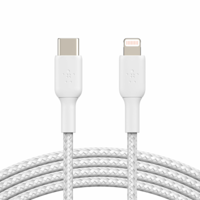 Belkin CAA004bt2MWH oplétaný USB-C - Lightning, 2m, bílý ...