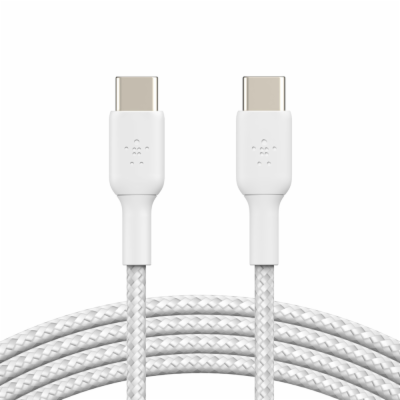 Belkin USB-C na USB-C kabel, 1m, bílý - odolný