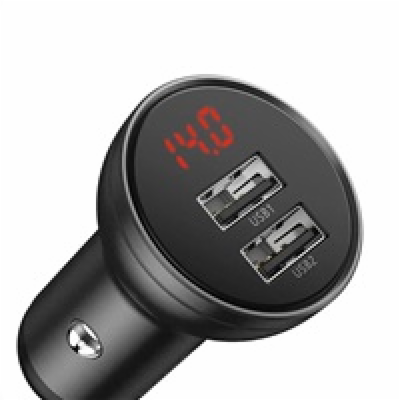 Baseus duální USB adaptér do automobilu s displejem 4,8A ...