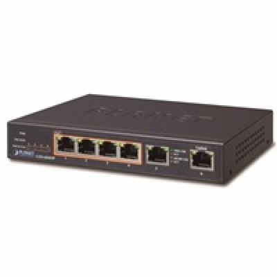 Planet GSD-604HP PoE switch 1Gbps, 6xTP, 4xPoE 802.3at/af...