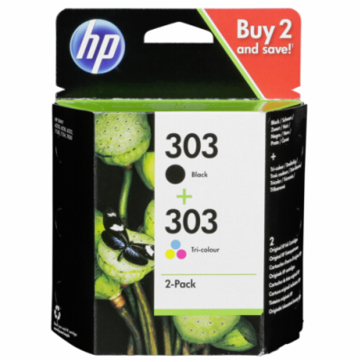 HP 3YM92AE - originální HP 303 Combo Pack Black + Tricolor