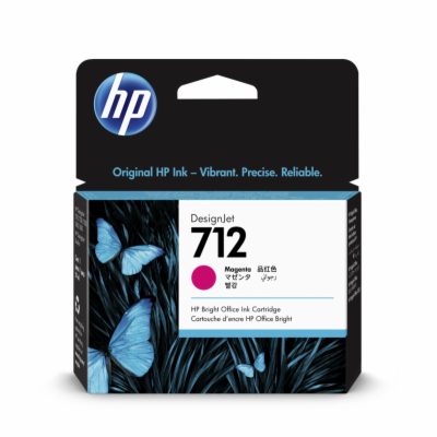 HP 712 Inkoustová náplň purpurová