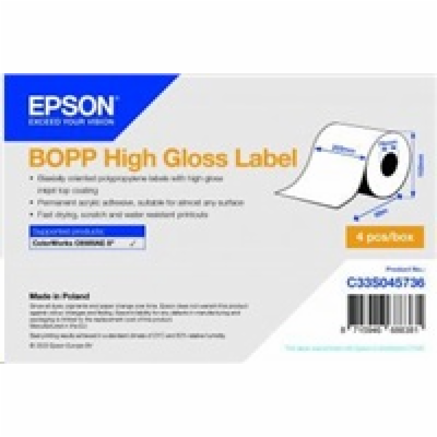 BOPP High Gloss Label Cont.R, 203mm x 68m