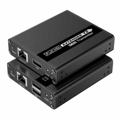 PremiumCord HDMI KVM extender FULL HD 1080p na 70m s přen...