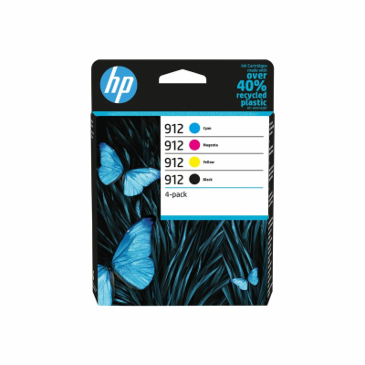 HP 912 originální inkoustová kazeta černá, azurová, purpu...