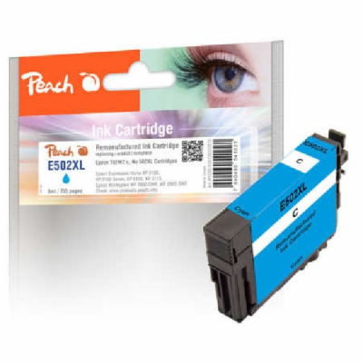 PEACH kompatibilní cartridge Epson T02W2, No 502XL azurov...