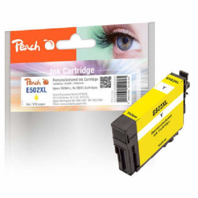 PEACH kompatibilní cartridge Epson T02W4, No 502XL žlutá,...