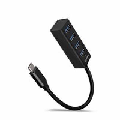 AXAGON HUE-M1C, 4x USB 3.2 Gen 1 MINI hub, kovový, kabel ...