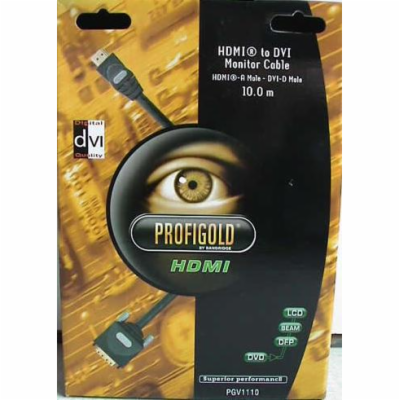 AV kabel PROFIGOLD PGV1110, HDMI -> DVI-D