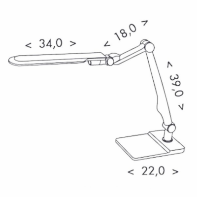 ECOLITE LED stolní lampa dotyková, 9W, volba teploty svět...