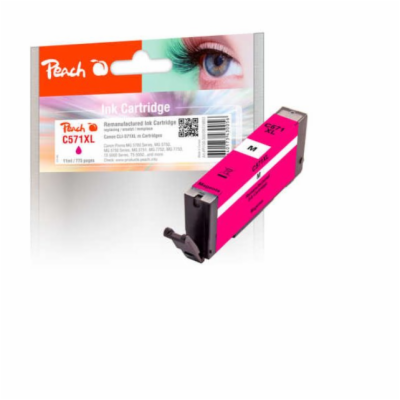 PEACH kompatibilní cartridge Canon CLI-571XLM, magenta, 1...