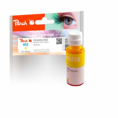 PEACH kompatibilní cartridge HP GT52, yellow, 70 ml