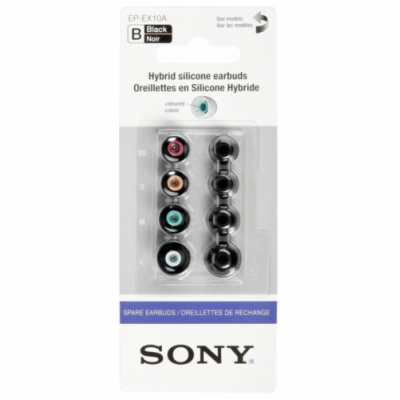 SONY EP-EX10A Hybridní silikonové koncovky sluchátek - černá