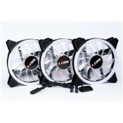 1stCOOL Fan KIT AURA EVO 1 ARGB, 3x Dual Ring ventilátor ...