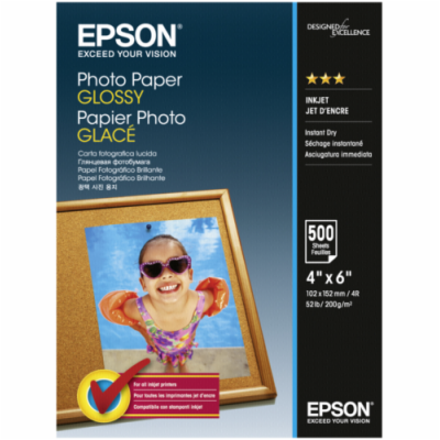 EPSON Photo Paper Glossy - 10x15cm - 500 Listů