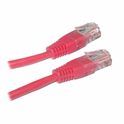 XtendLan patch kabel Cat5E, UTP - 0,5m, červený (prodej p...